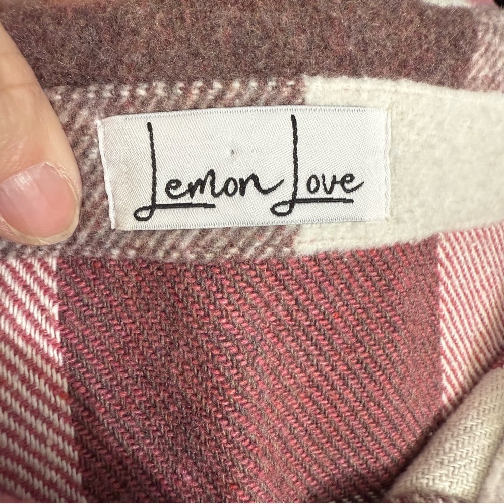 Lemon Love Boutique Pink Plaid Shacket size XL - Picture 8 of 10